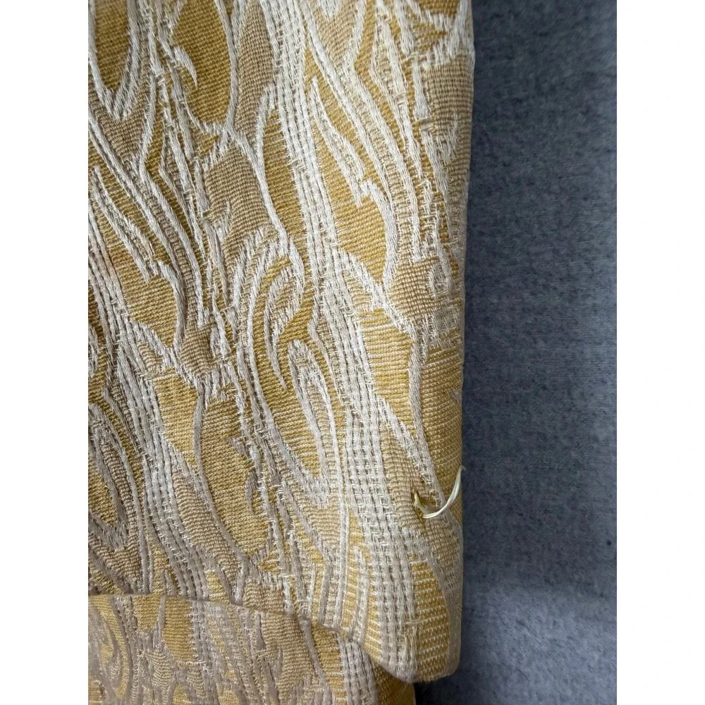Vintage 50s‎ Delton Dinner Jacket Gold Jacquard Tuxedo Blazer Peak Lapel 38L